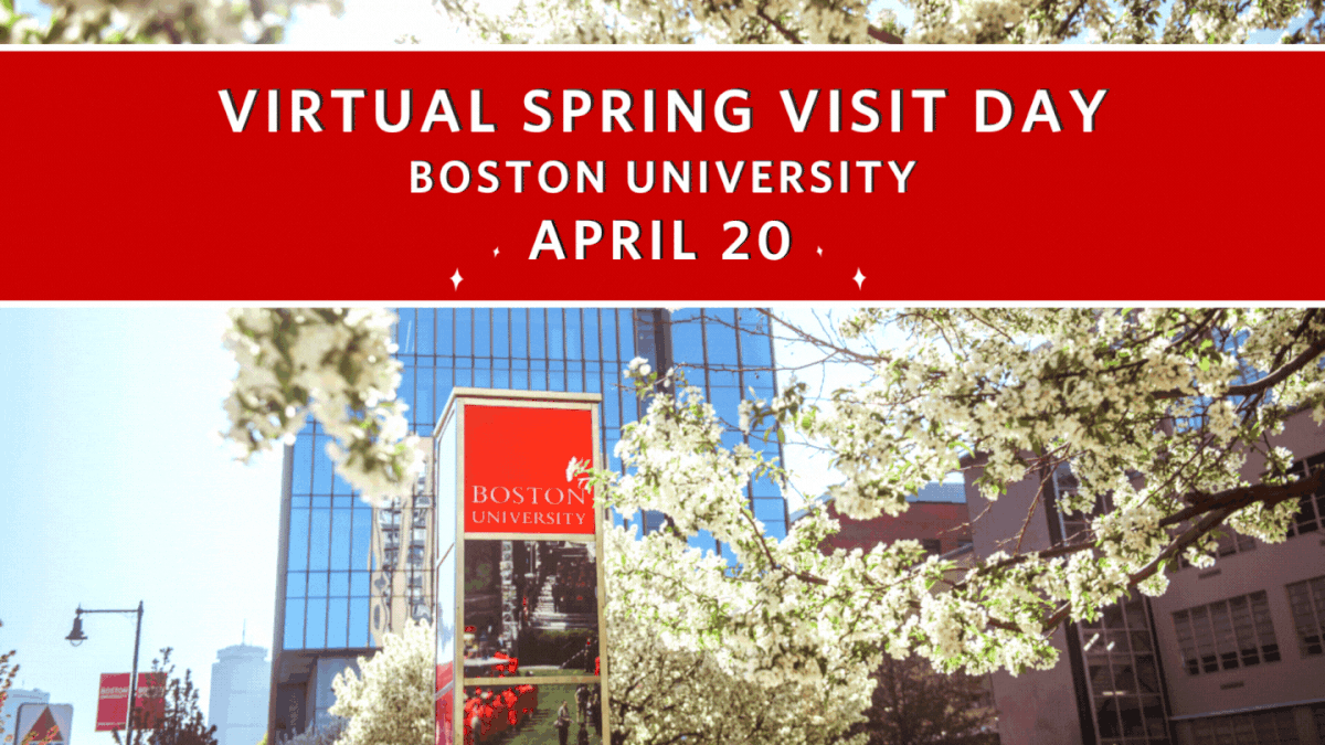 Boston University Virtual Spring Visit Day Da Vinci Connect High