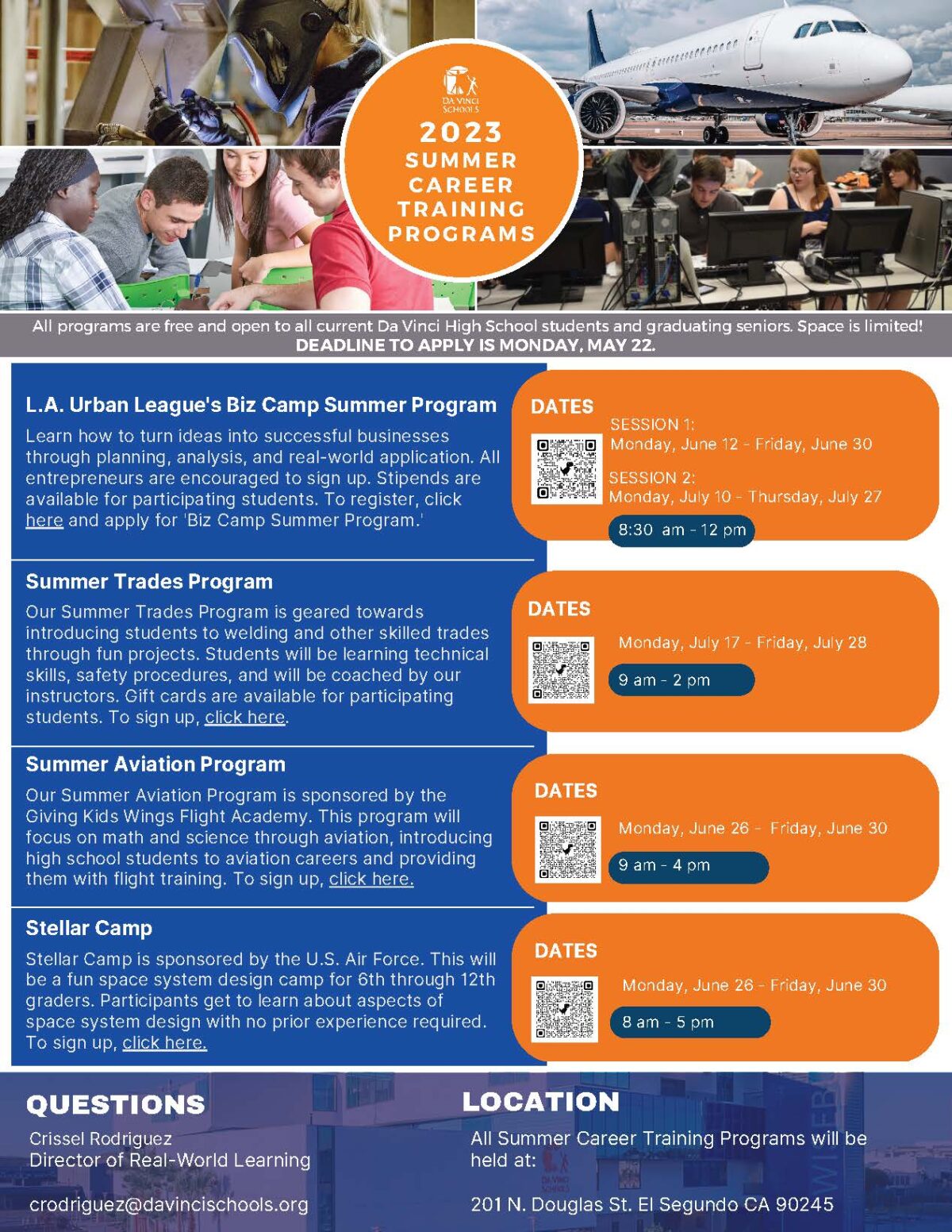 2023 Summer Career Training Programs Apply By May 22 Da Vinci 2023-summer-career-training-programs-apply-by-may-22-da-vinci